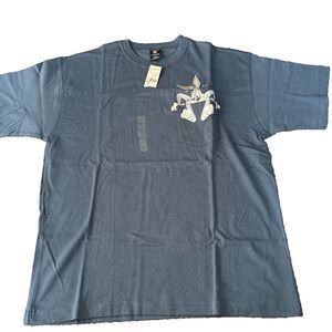 NWT VTG Looney Tunes Embroidered Pocket T-Shirt WB Store Men's Medium Bunny Rare